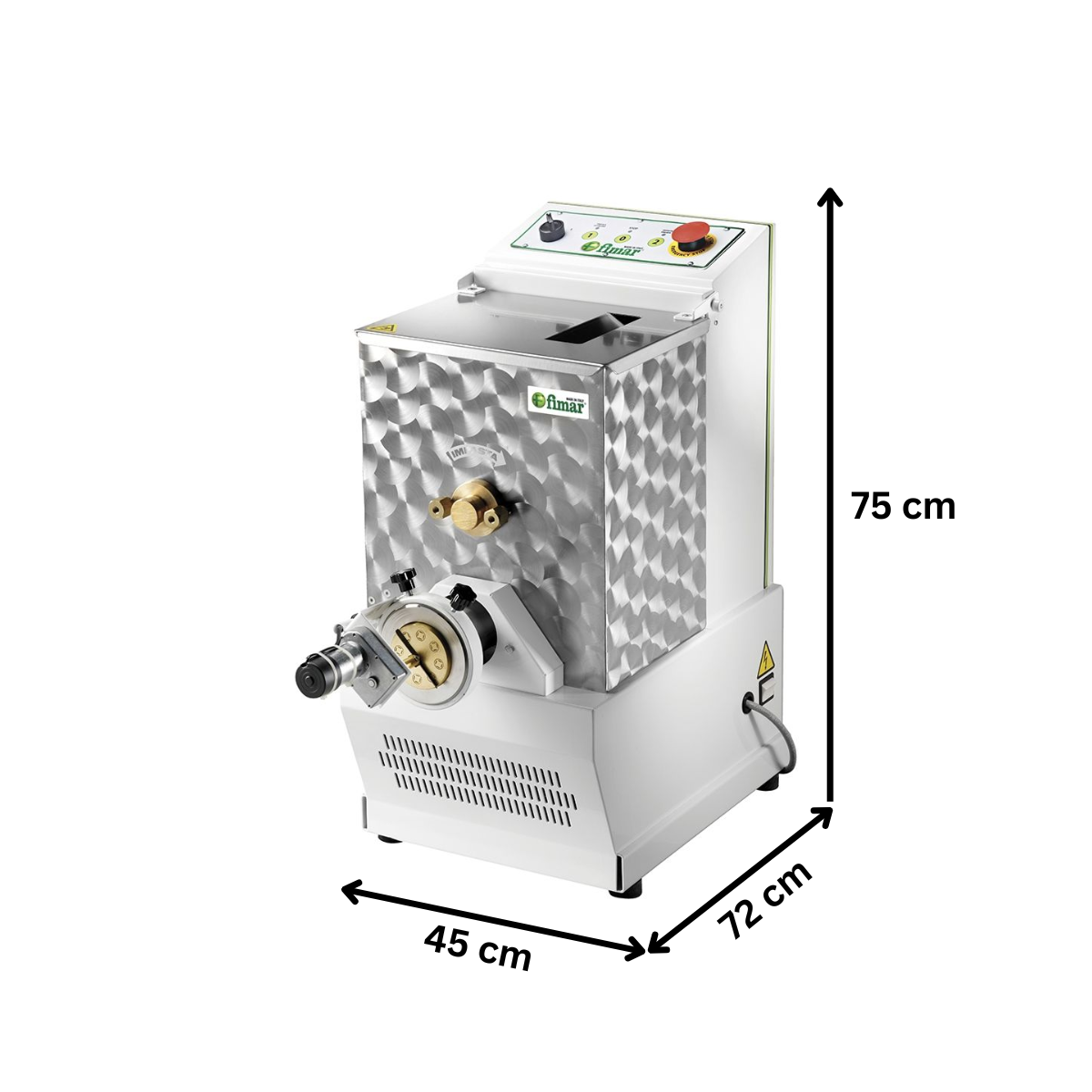 Masina de facut paste FIMAR, panou de control mecanic, cutit electric, suport, inox, 25 kg / ora, 45*72*75 cm - 3