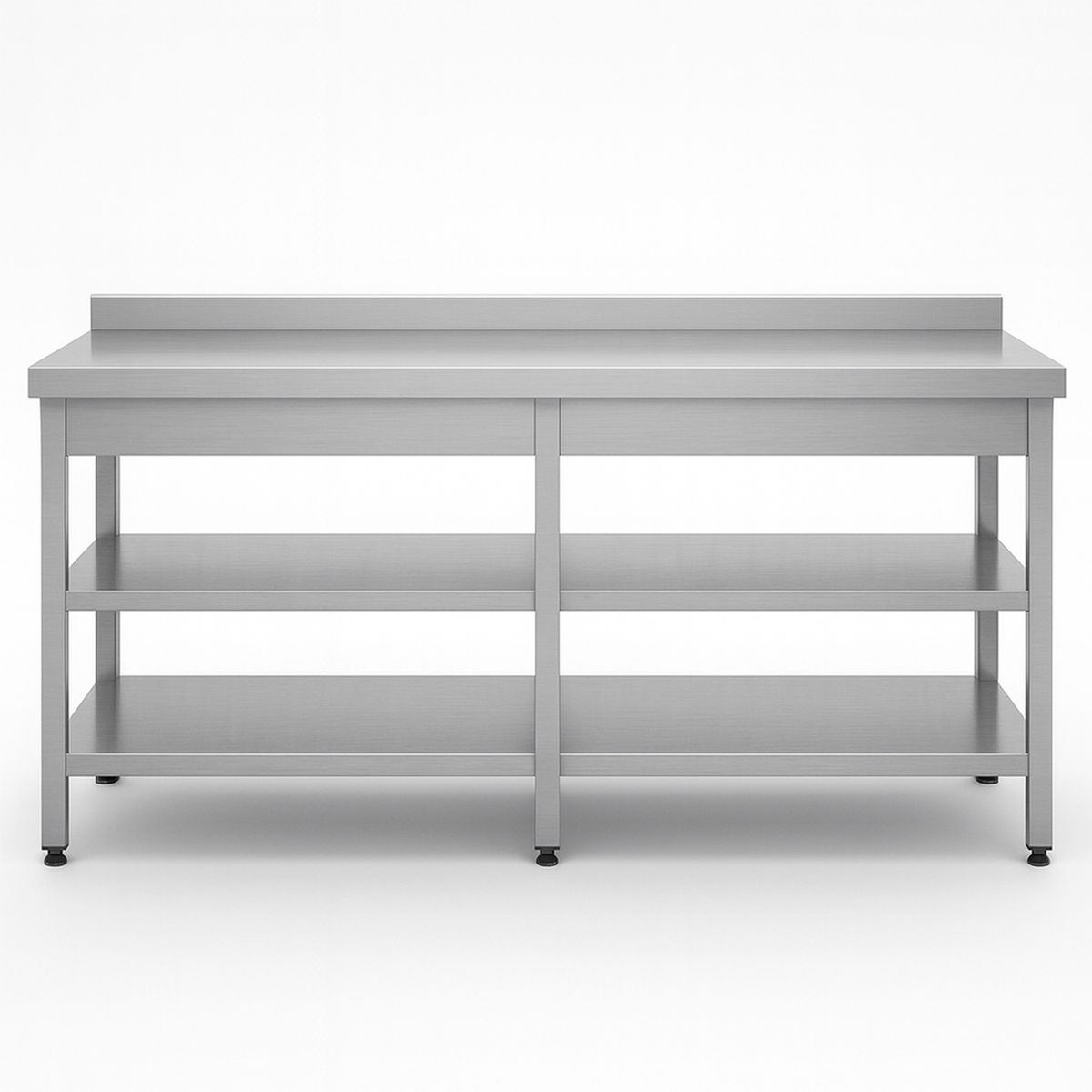 Masa de lucru inox cu polita intermediara si inferioara 240*70*85 - 3