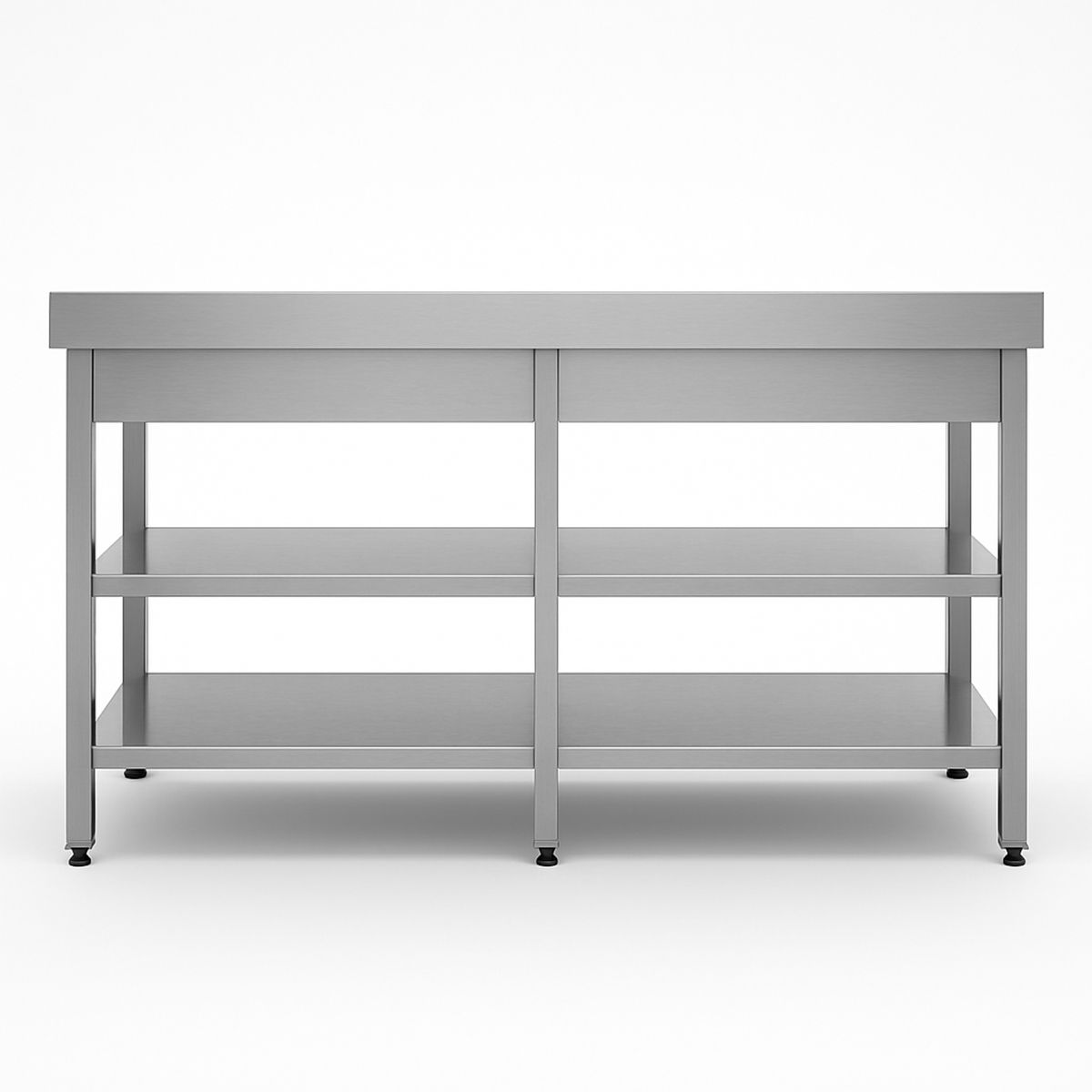 Masa de lucru inox cu polita intermediara si inferioara 240*70*85 - 4