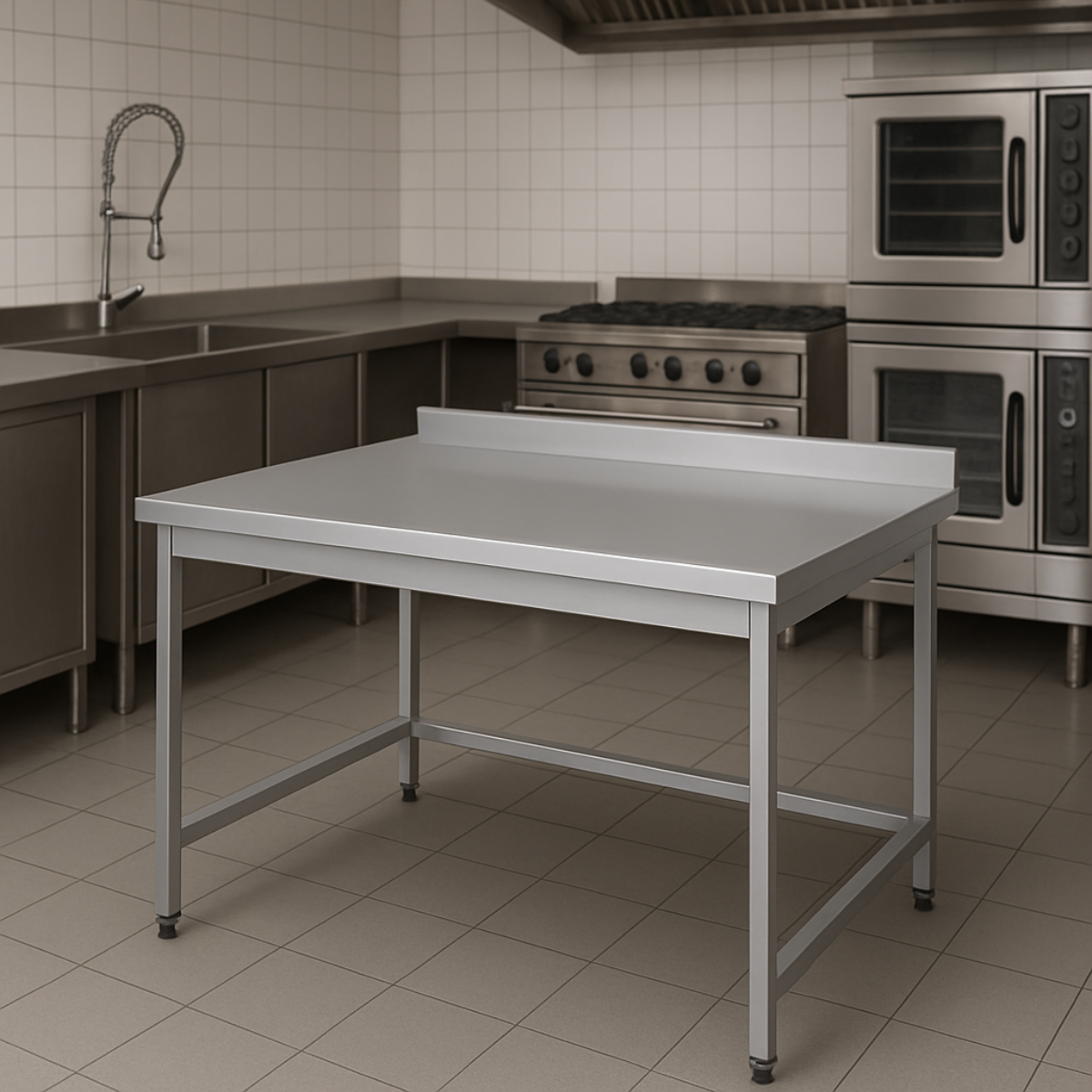 Masa de lucru inox cu blat din polietilena 120*60*85 - 6