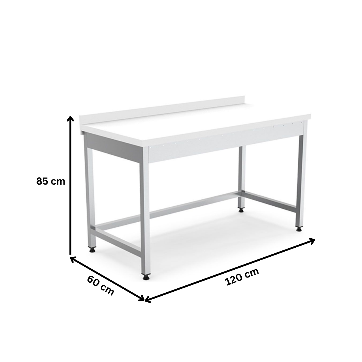 Masa de lucru inox cu blat din polietilena 120*60*85 - 7