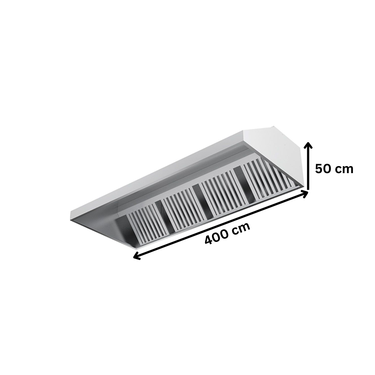 Hota de perete cu filtre, inox, 400*90*50 cm - 1