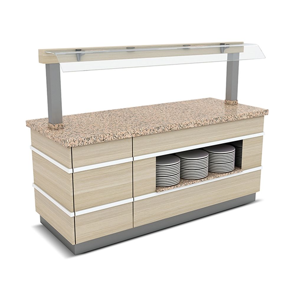 Bufet neutru GLASGOW cu o polita interioara si suprastructura 240 cm - 0