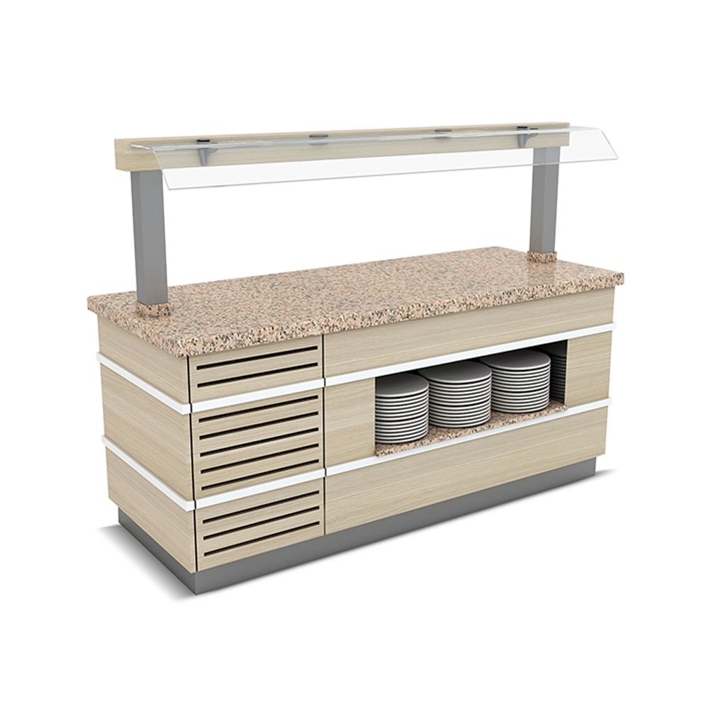 Bufet rece GLASGOW cu o polita interioara si suprastructura 160 cm - 0