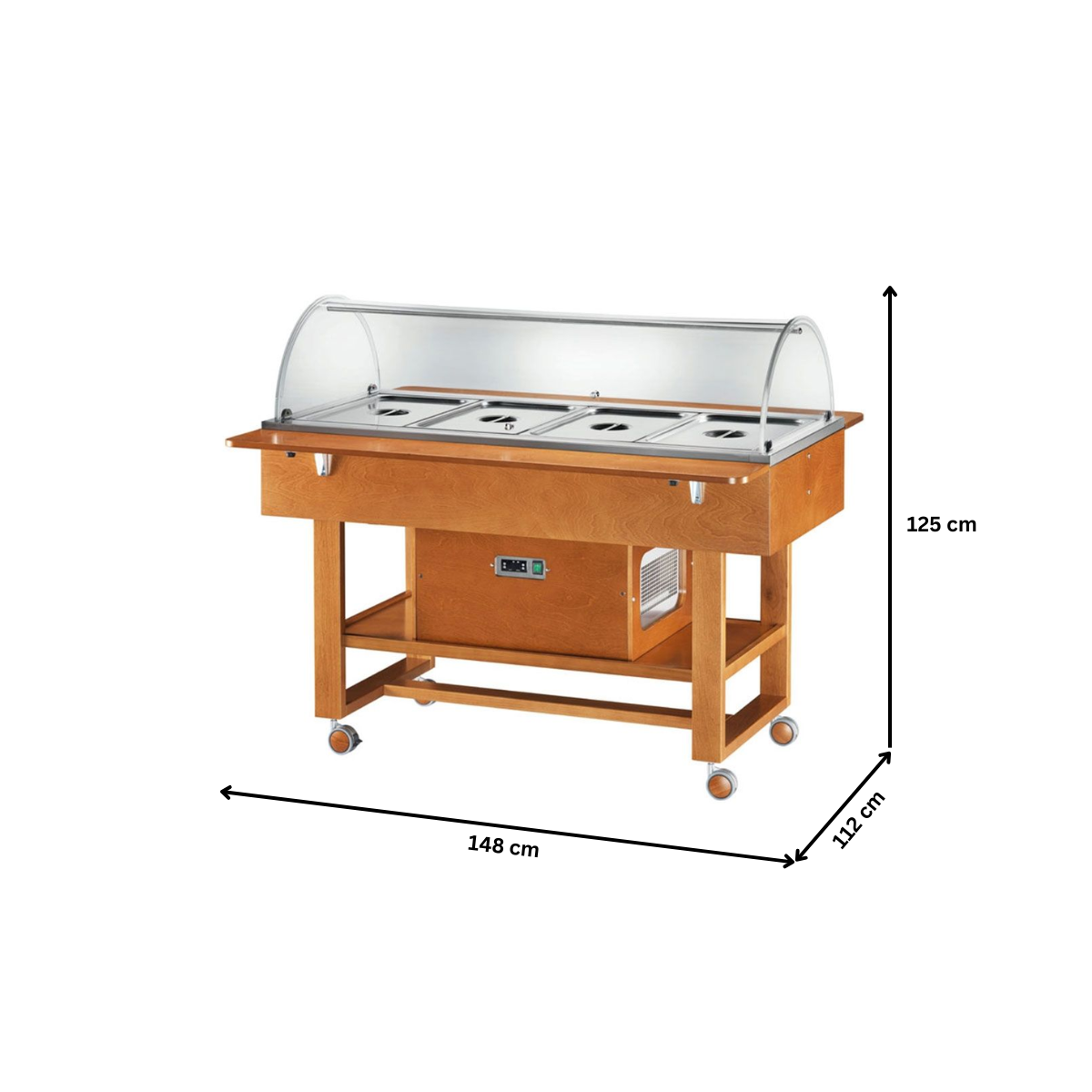 Carucior autoservire rece 4*GN1/1 - 4