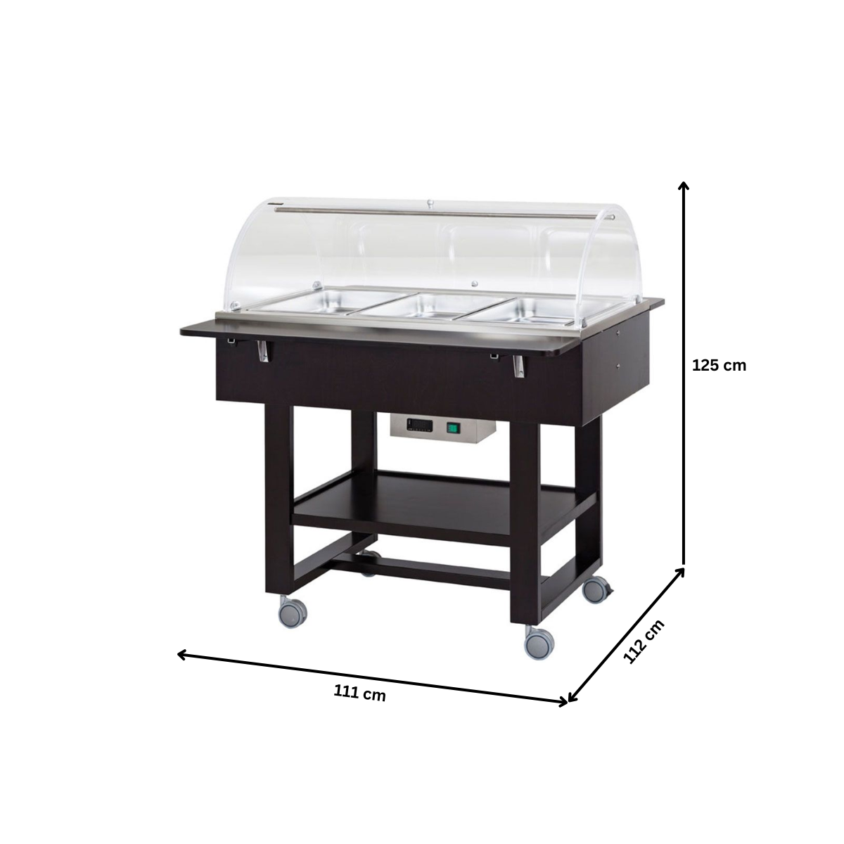 Carucior autoservire bain marie 3*GN1/1 - 3