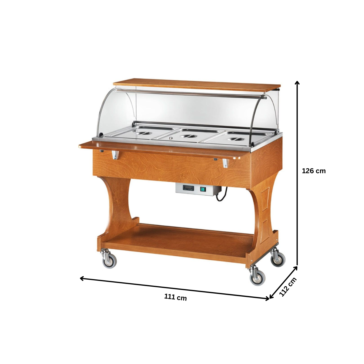 Carucior autoservire bain marie 3*GN1/1 - 3