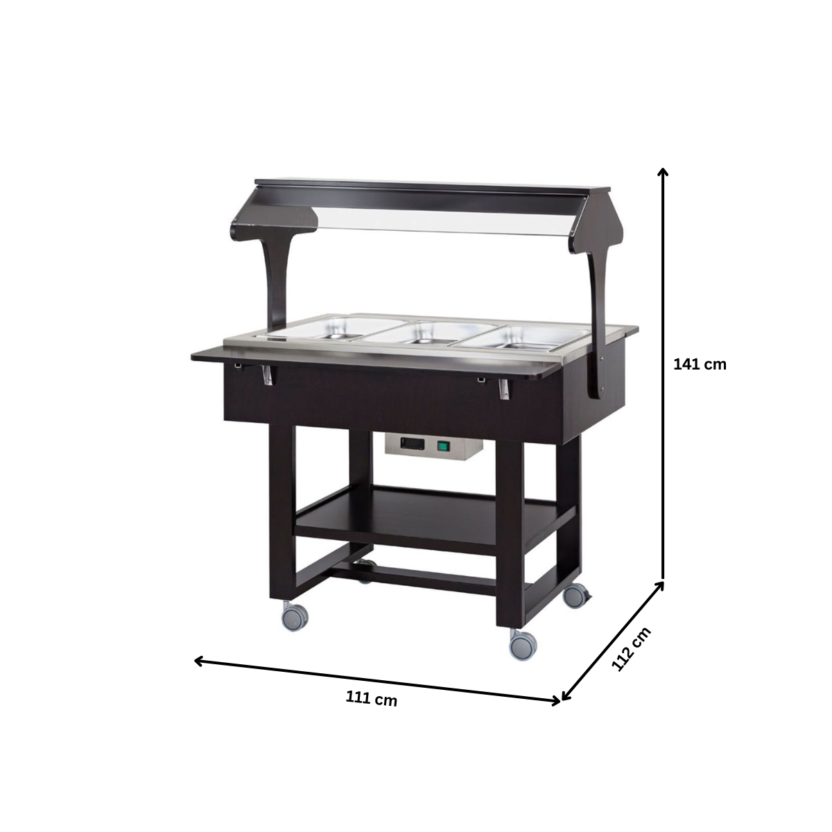 Carucior autoservire bain marie 3*GN1/1 - 3