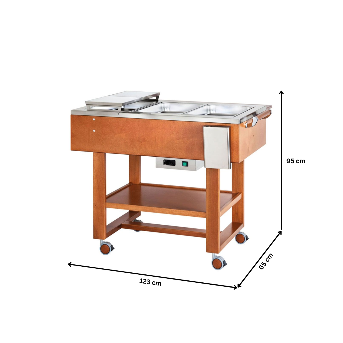 Carucior autoservire cald 3*GN1/1 - 2