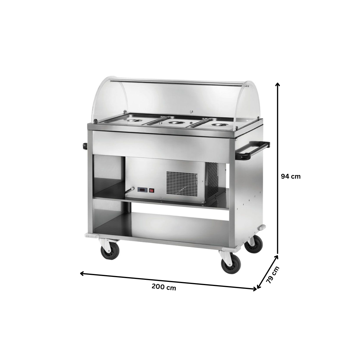 Carucior autoservire rece 3*GN1/1 - 1