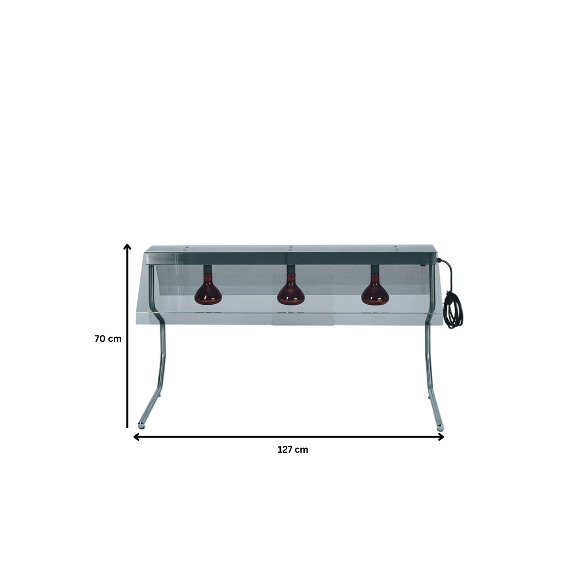 Cadru inox cu 3 lampi infrarosu - 1