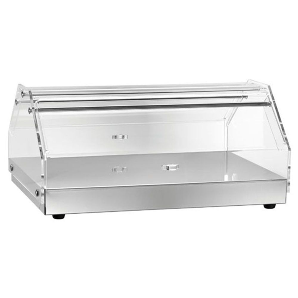 Vitrina neutra de banc, inox, cu 1 polita, 85*35*25 cm - 0