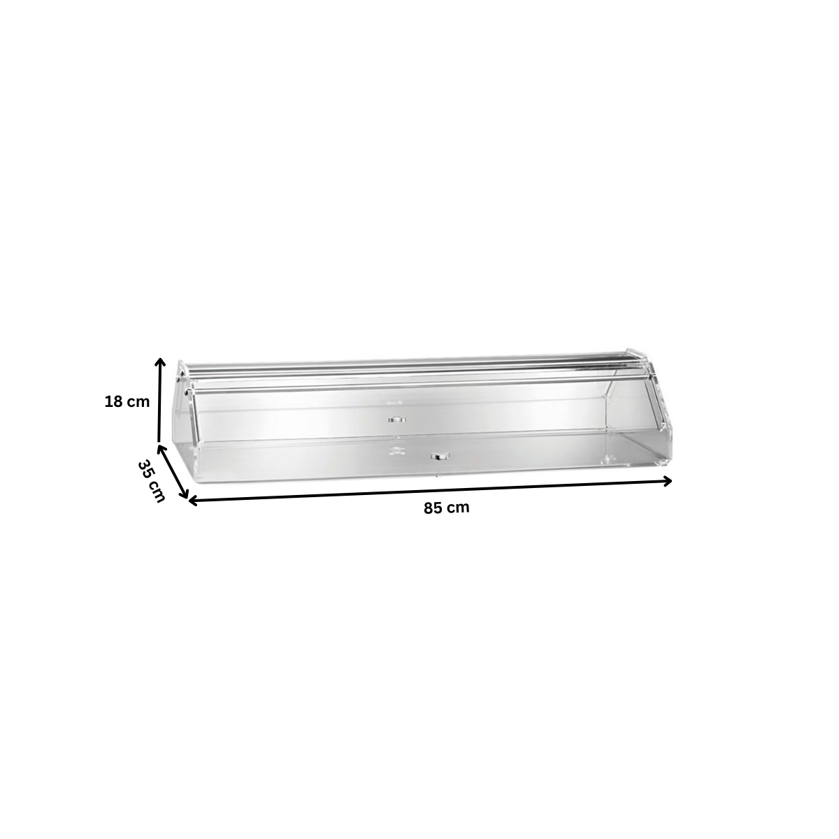 Vitrina neutra de banc pentru patiserie, 1 polita, 85*35*18 cm - 1