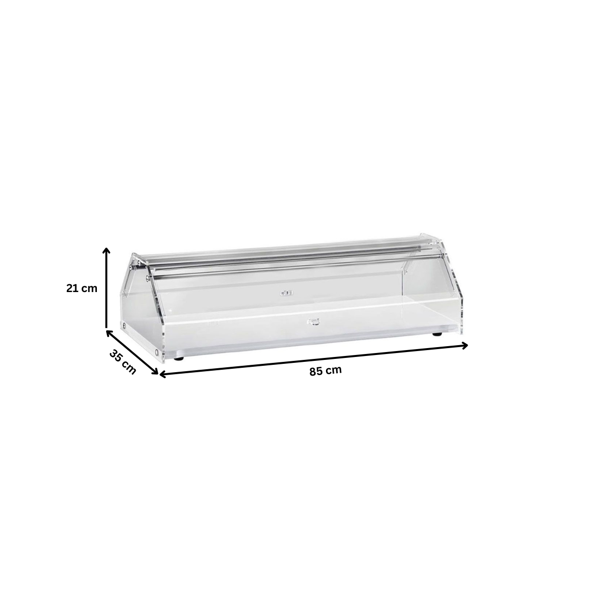 Vitrina neutra de banc pentru patiserie, 85*35*21 cm - 1