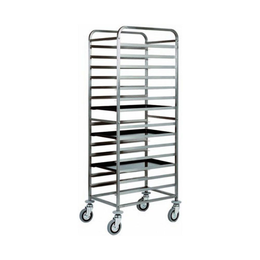 Carucior inox pentru tavi patiserie - 0