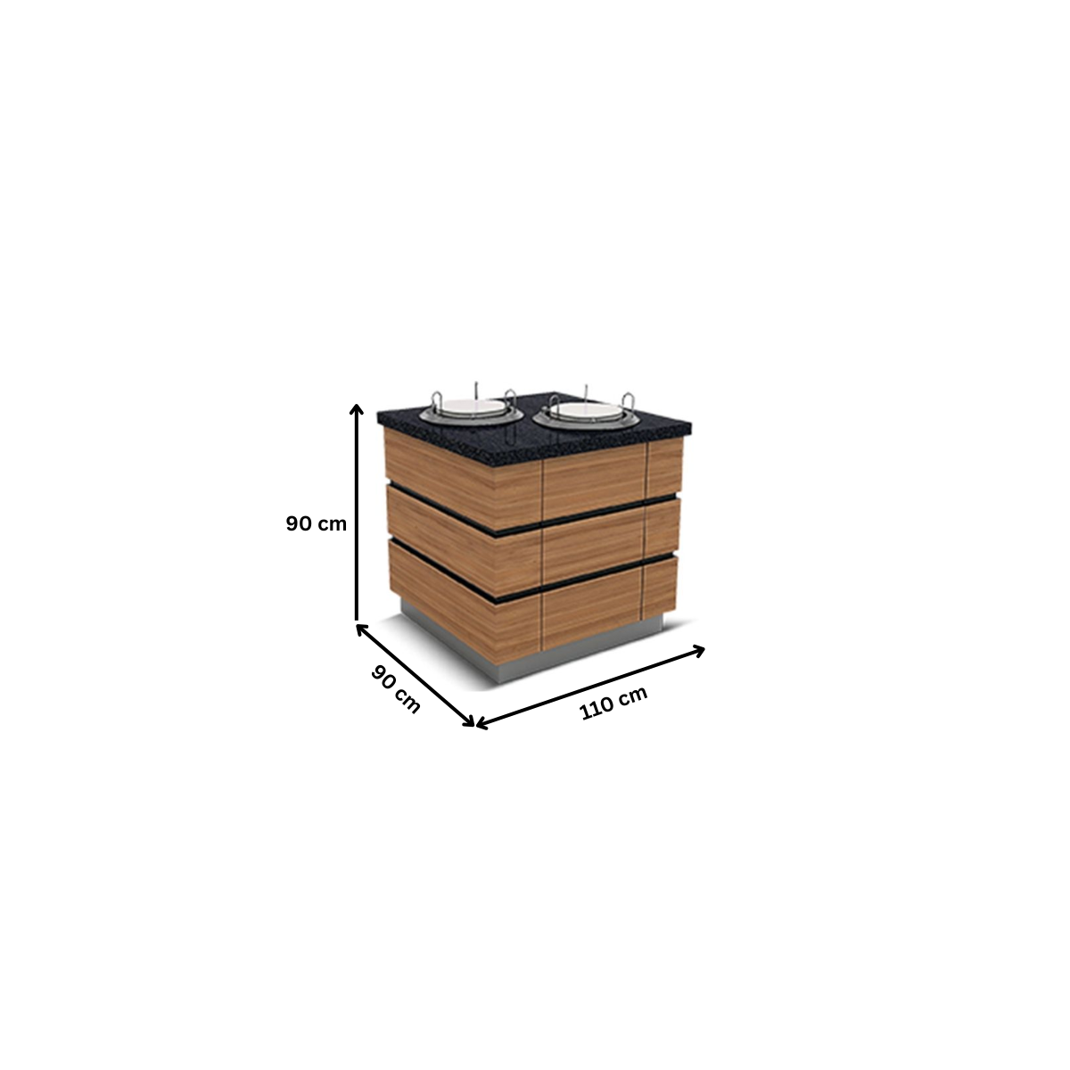 Bufet cald KOBE pentru farfurii 110 cm - 1