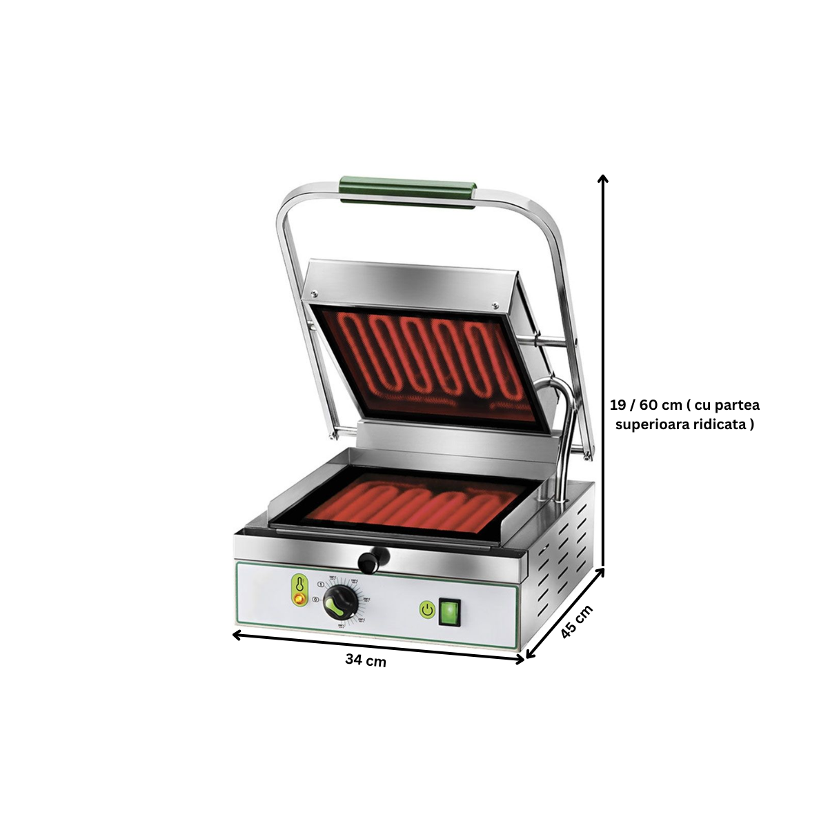 Toaster cu suprafata superioara si baza neteda vetroceramica - 1