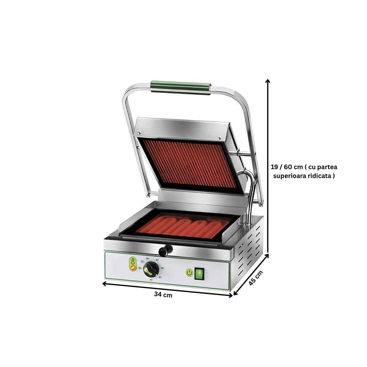 Toaster cu suprafata superioara striata si baza neteda vetroceramica - 1