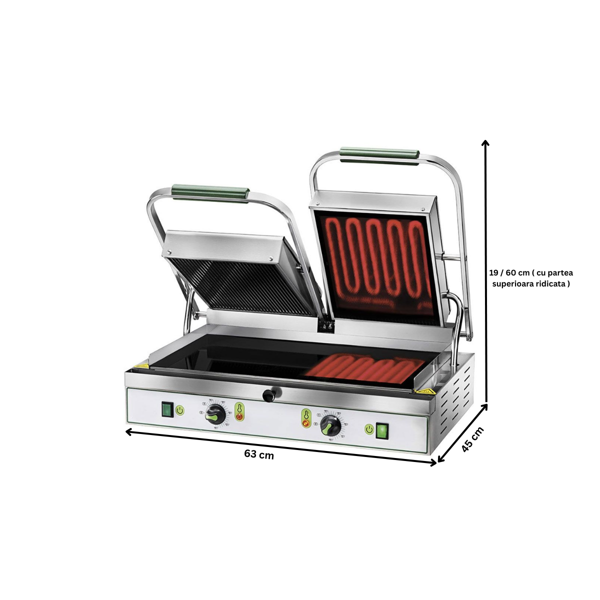 Toaster dublu cu suprafata superioara si baza neteda vetroceramica - 1