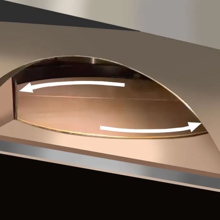 Cuptor profesional traditional cu panou electronic, rotativ, pe lemne/gaz - 75 pizza/h si depozit pentru lemne - 3