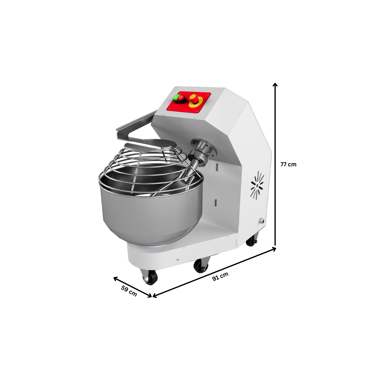 Malaxor cu furca 40 kg - motor monofazic - 1