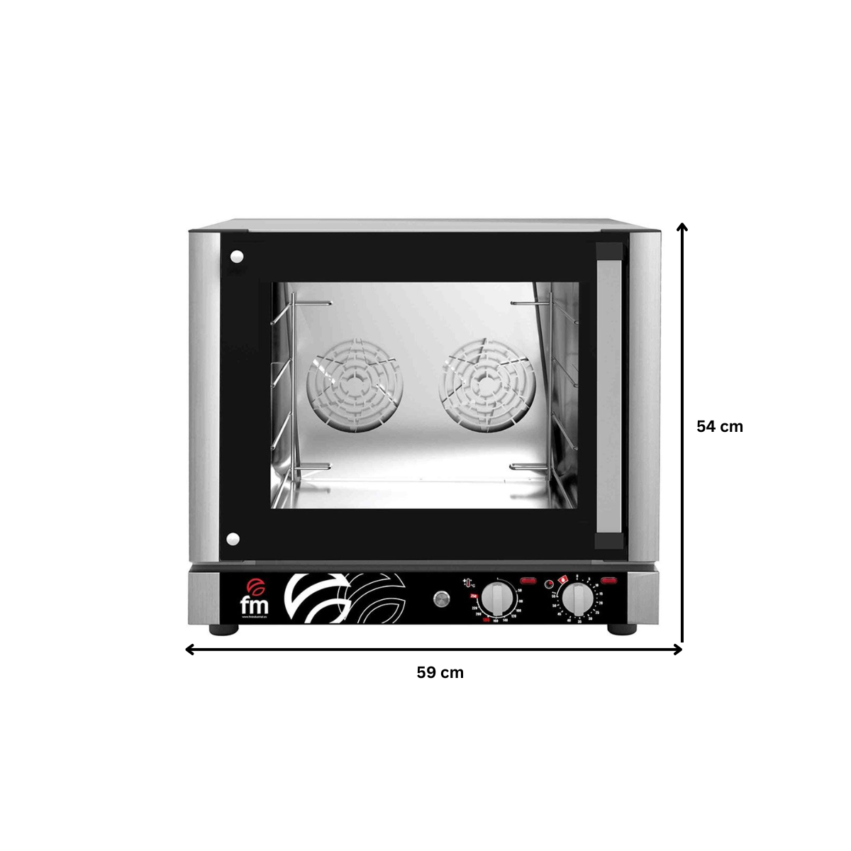 Cuptor profesional patiserie / gastronomie FM electric cu 4 tavi si panou de control mecanic - 2