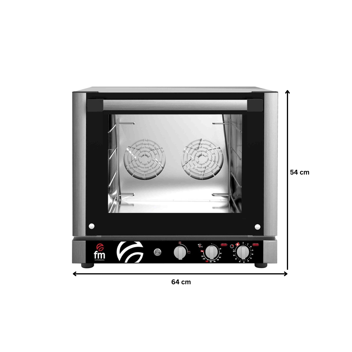 Cuptor profesional patiserie / gastronomie FM electric cu 4 tavi si panou de control mecanic - 2