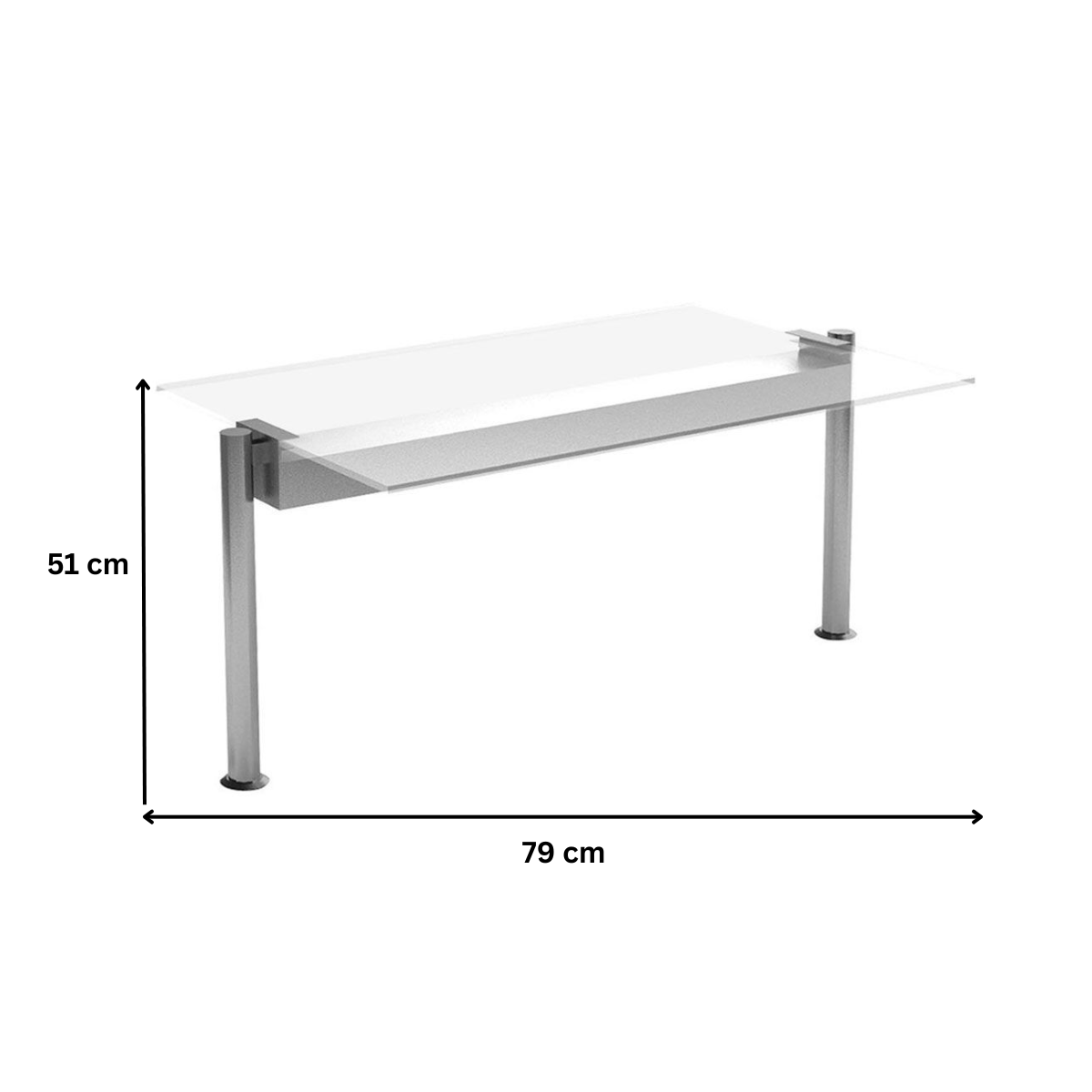 Suprastructura cu sticla dreapta si iluminare led 79 cm - 1