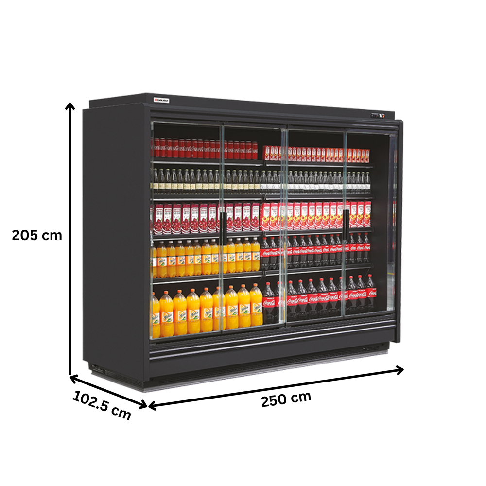 Raft frigorific pentru mezeluri-lactate-bauturi 250 cm - motor exterior - 1