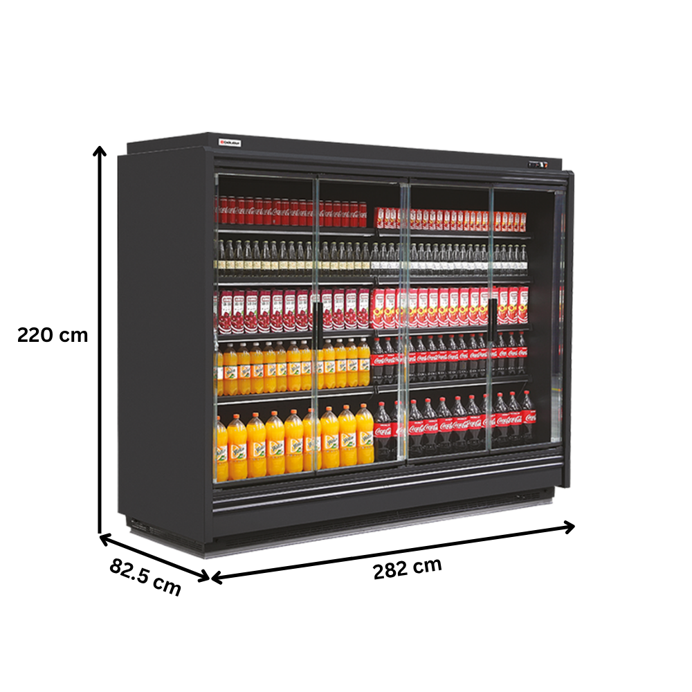 Raft frigorific pentru mezeluri-lactate-bauturi 282 cm - motor exterior - 1