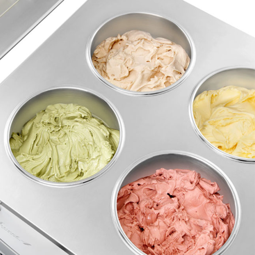 Vitrina frigorifica pentru inghetata cu 8 cuve - 1.18 m - 1