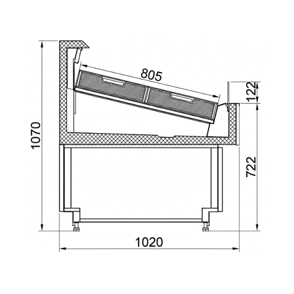 Vitrina frigorifica self-service pentru legume-fructe 250 cm - motor exterior - 4