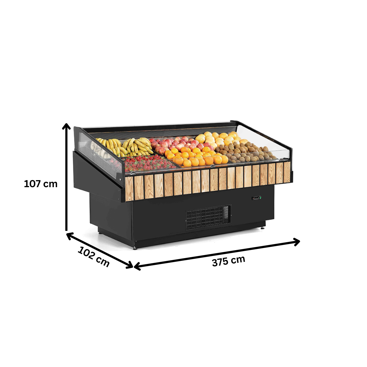 Vitrina frigorifica self-service pentru legume-fructe 375 cm - motor exterior - 6