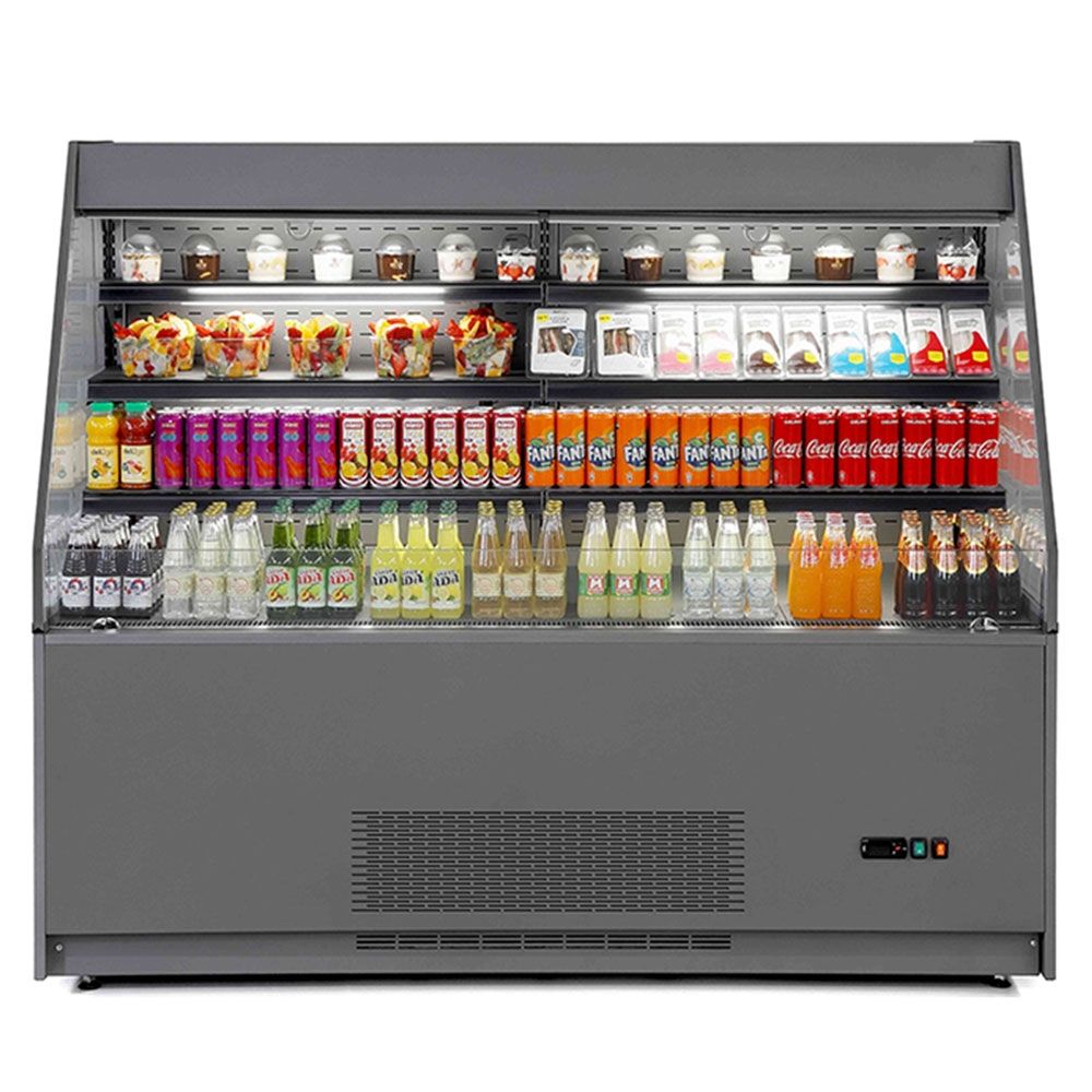 Vitrina frigorifica self-service produse snacks si bauturi 150 cm - motor exterior + perdea de noapte - 2