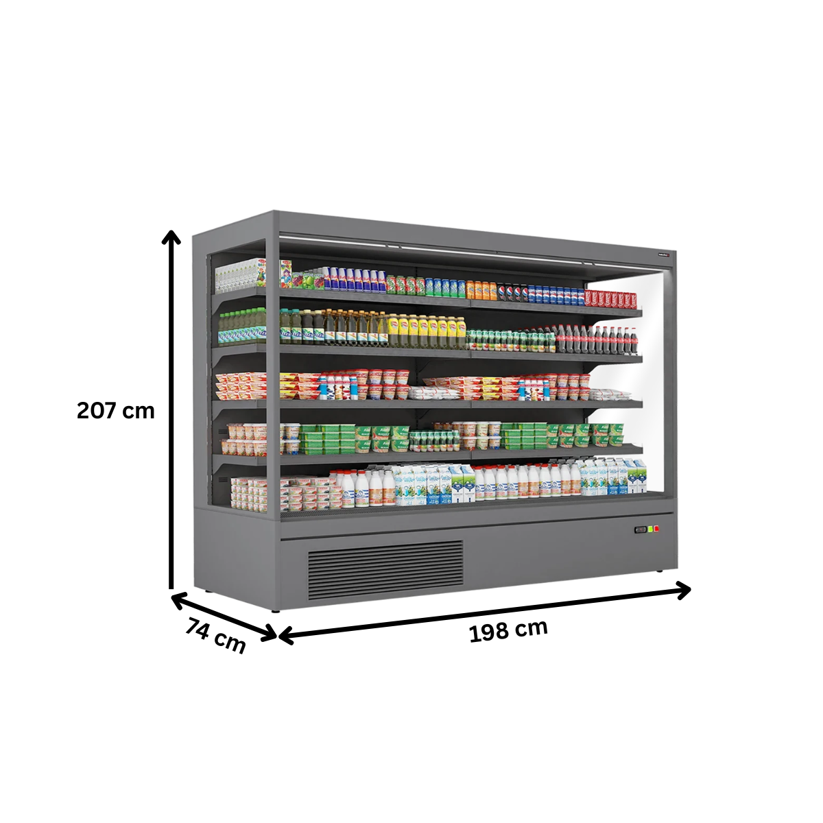 Raft frigorific pentru carne-mezeluri-lactate-bauturi 198 cm - motor interior - 2