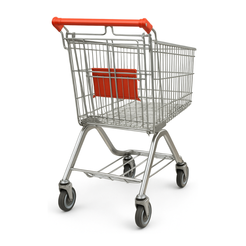 Carucior supermarket 100 lt cu polita inferioara si babyseat - 1