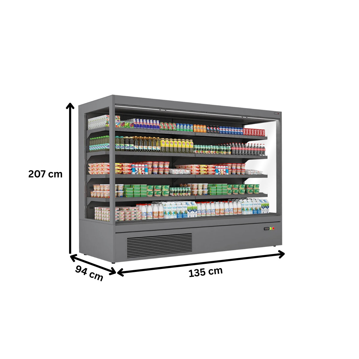 Raft frigorific pentru carne-mezeluri-lactate-bauturi 135 cm - motor interior - 5