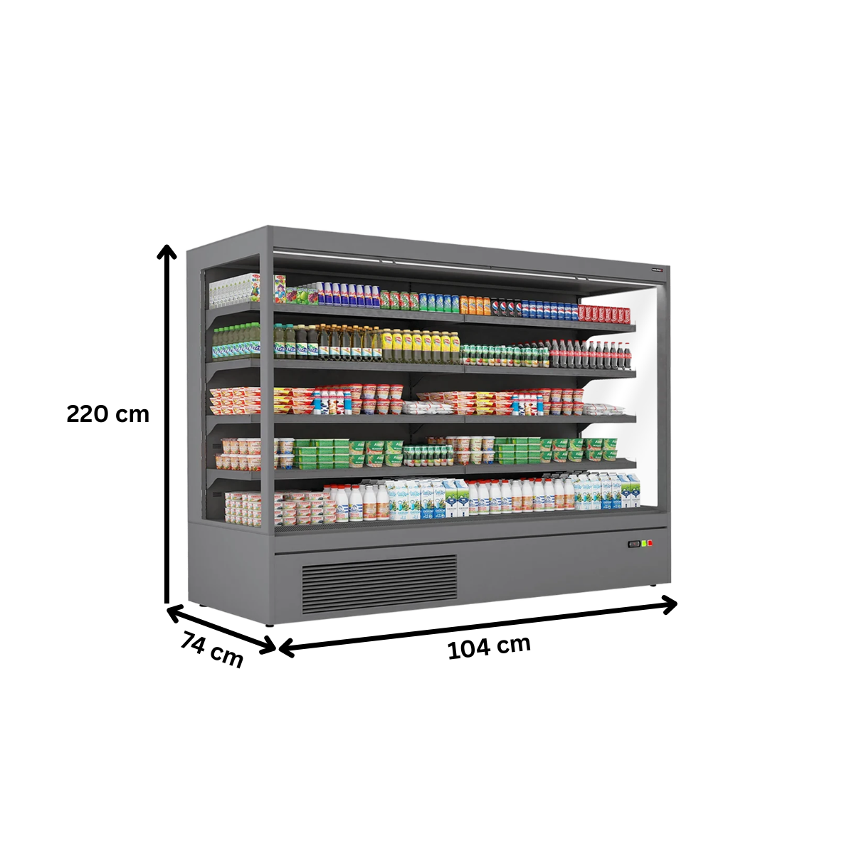 Raft frigorific pentru carne-mezeluri-lactate-bauturi 104 cm - motor interior - 5