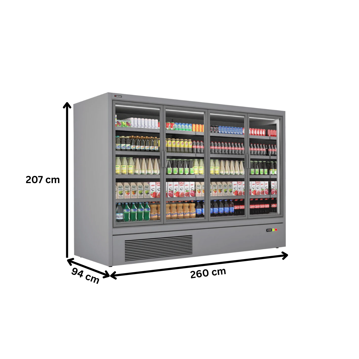 Raft frigorific pentru carne-mezeluri-lactate-bauturi 260 cm - motor interior - 4