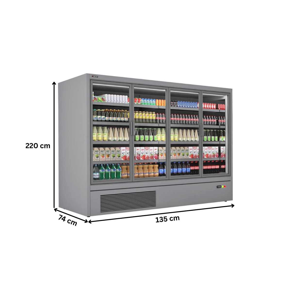 Raft frigorific pentru carne-mezeluri-lactate-bauturi 135 cm - motor interior - 2