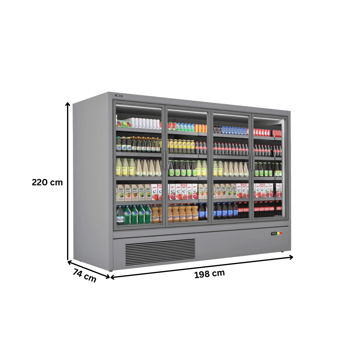 Raft frigorific pentru carne-mezeluri-lactate-bauturi 198 cm - motor interior - 4