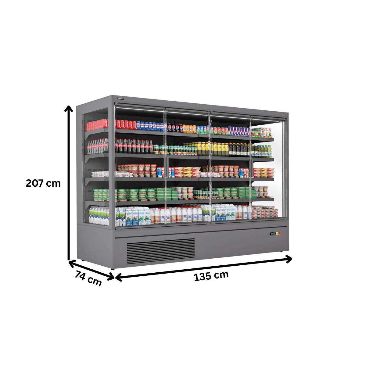 Raft frigorific pentru carne-mezeluri-lactate-bauturi 135 cm - motor interior - 2