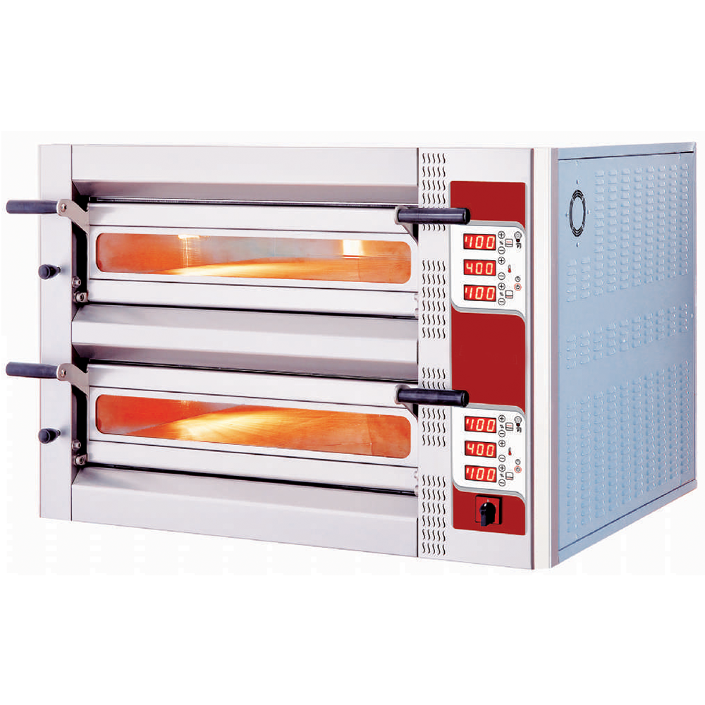 Cuptor profesional pizza electric cu panou de control electronic programabil 6+6 pizza / 35 cm - 0