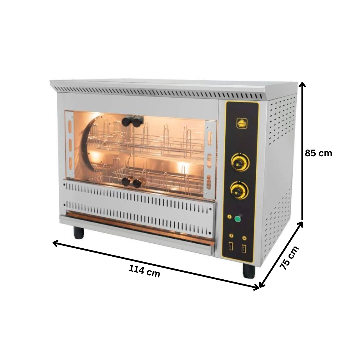 Rotisor profesional gaz cu 4 cosuri, 24 pui - 1