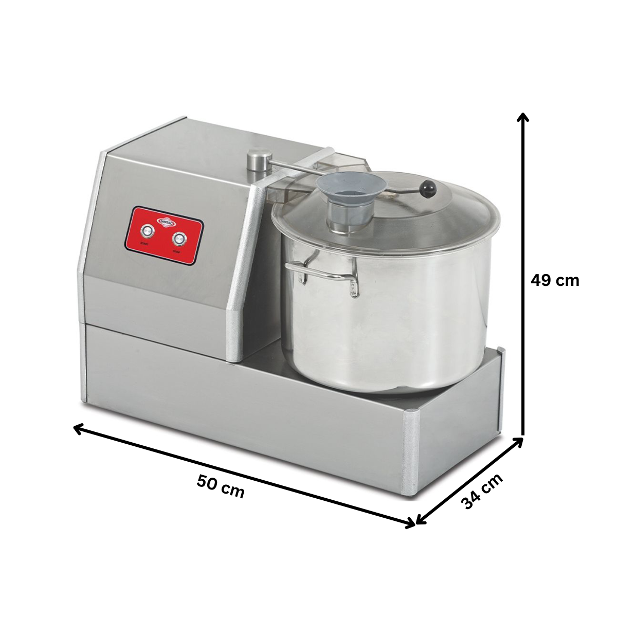 Cutter bol, inox, 8 lt, 34*50*39 cm - 2