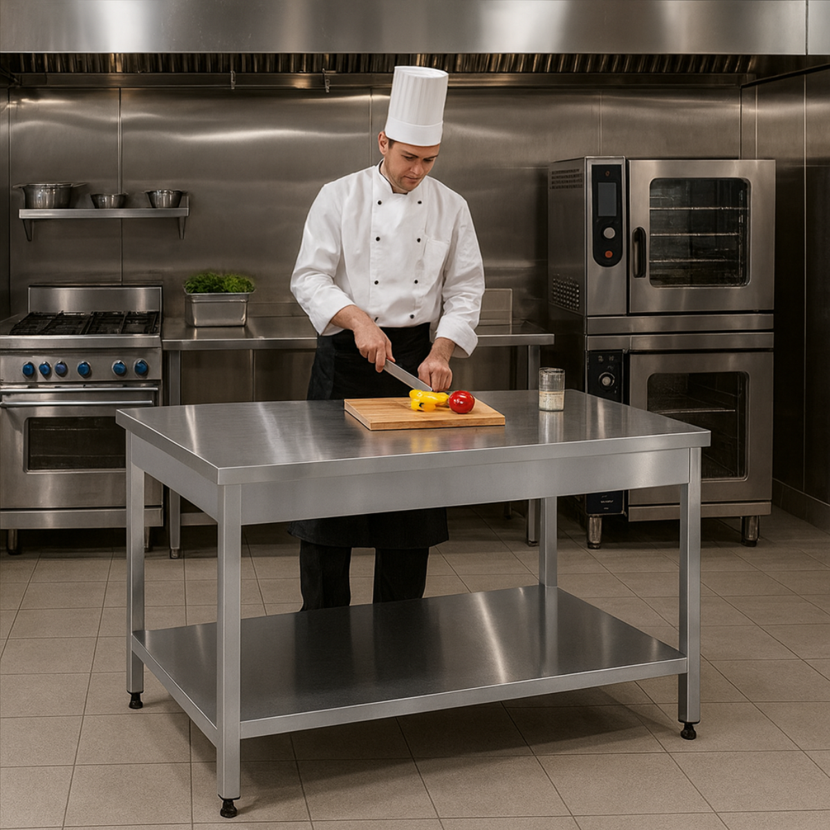 Masa de lucru inox cu polita inferioara 180*60*85 - 6