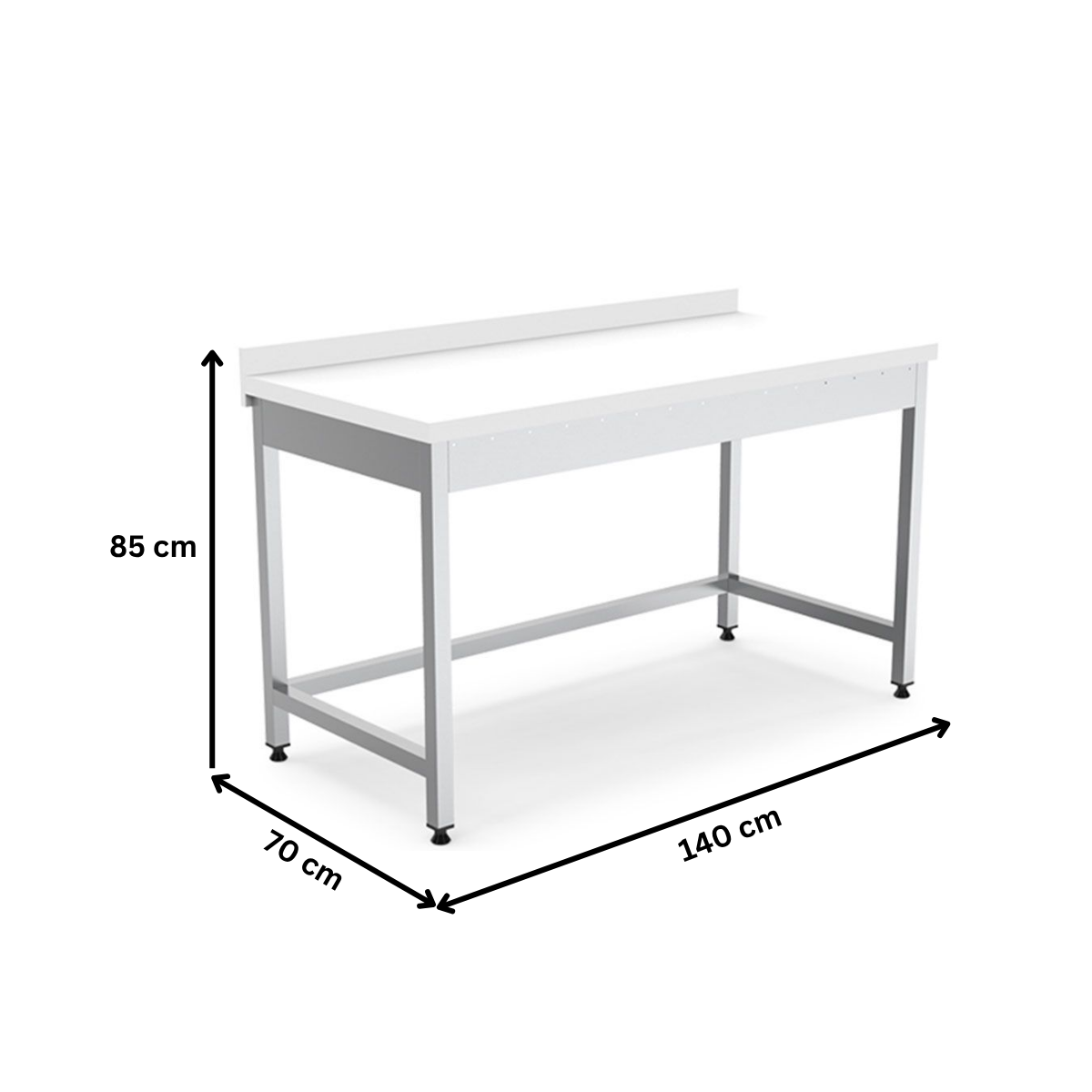 Masa de lucru inox cu blat din polietilena 140*70*85 - 6