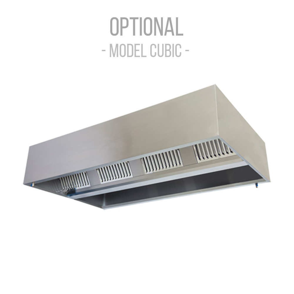 Hota centrala cu filtre, inox, 250*150*50 cm - 1