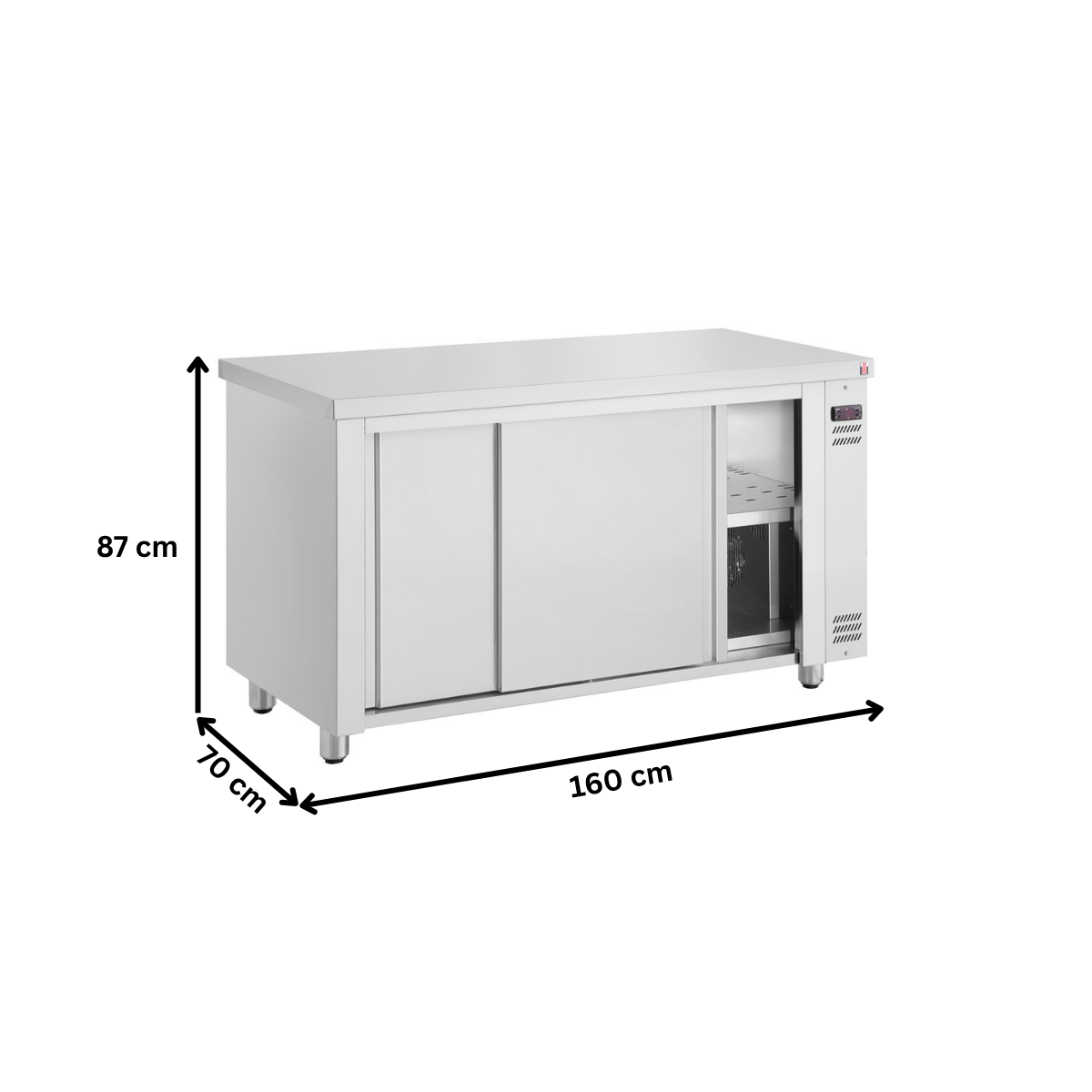 Tejghea inox cu dulap cald - 8