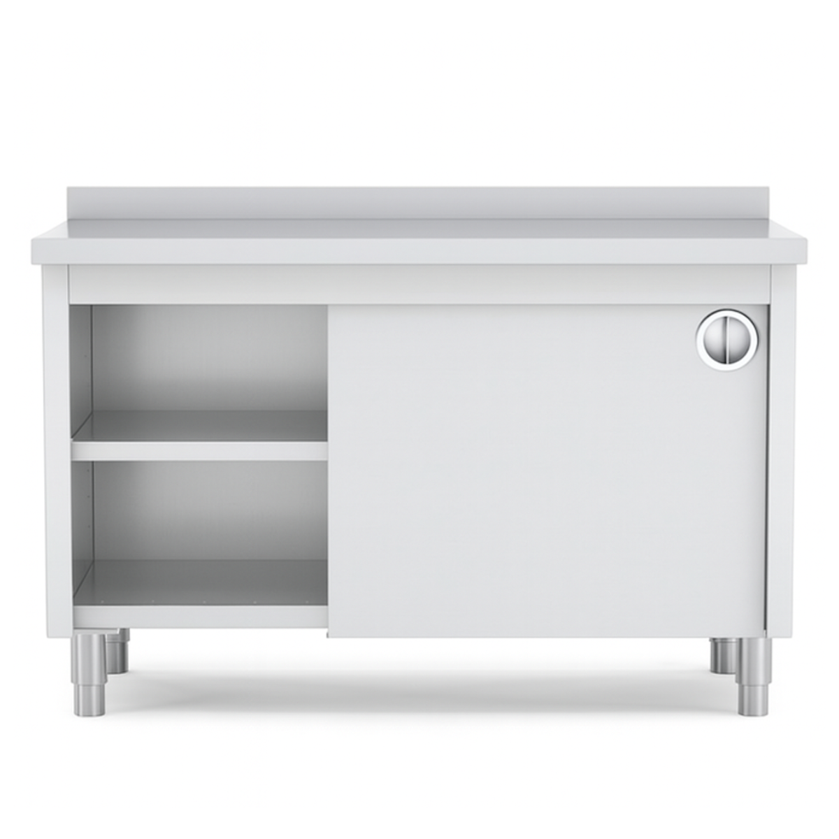 Masa de lucru inox cu dulap si polita intermediara 120*70*85 - 4